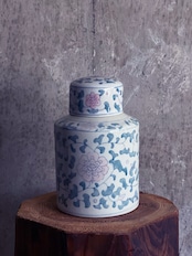 中国製造/ヴィンテージ パステル 茶壺