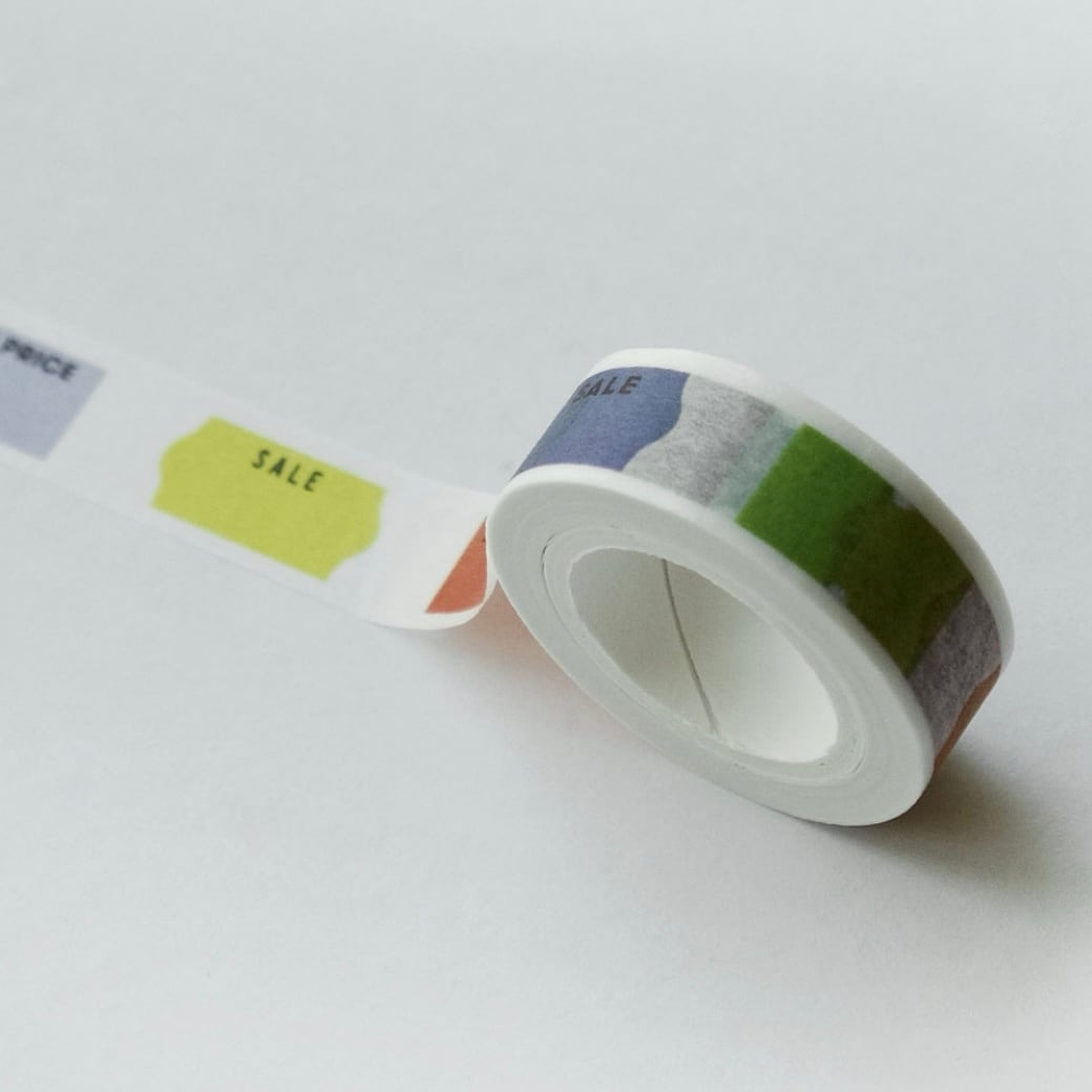 【t.e.a】label masking tape / ラベル マスキングテープ マステ シール ステッカー 値札 韓国雑貨