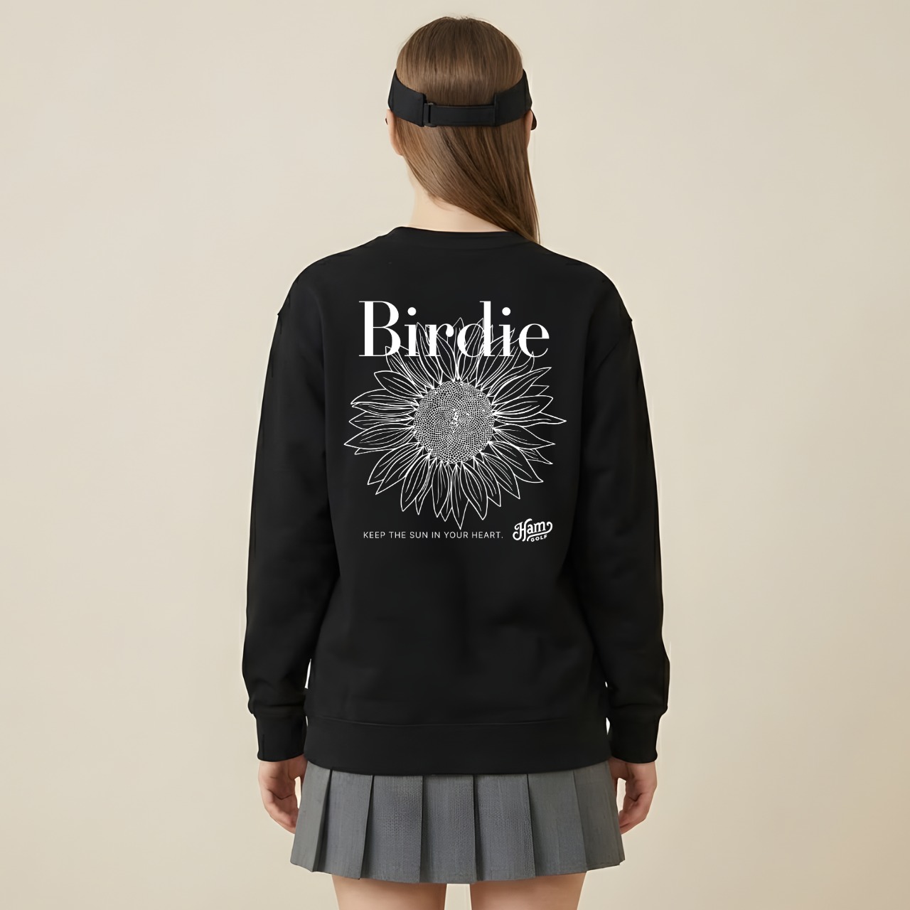 BIRDIE SUNFLOWER WOOL LINING SWEAT/BK