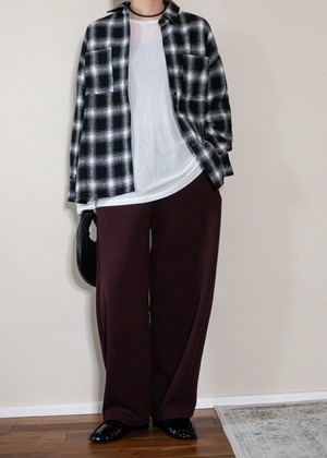 ネルチェック　オーバーシャツ