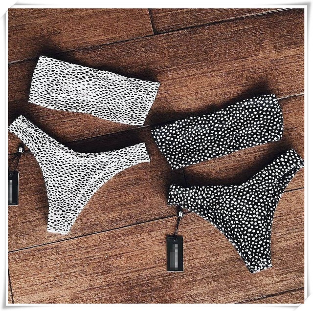 animal bandeau bikini