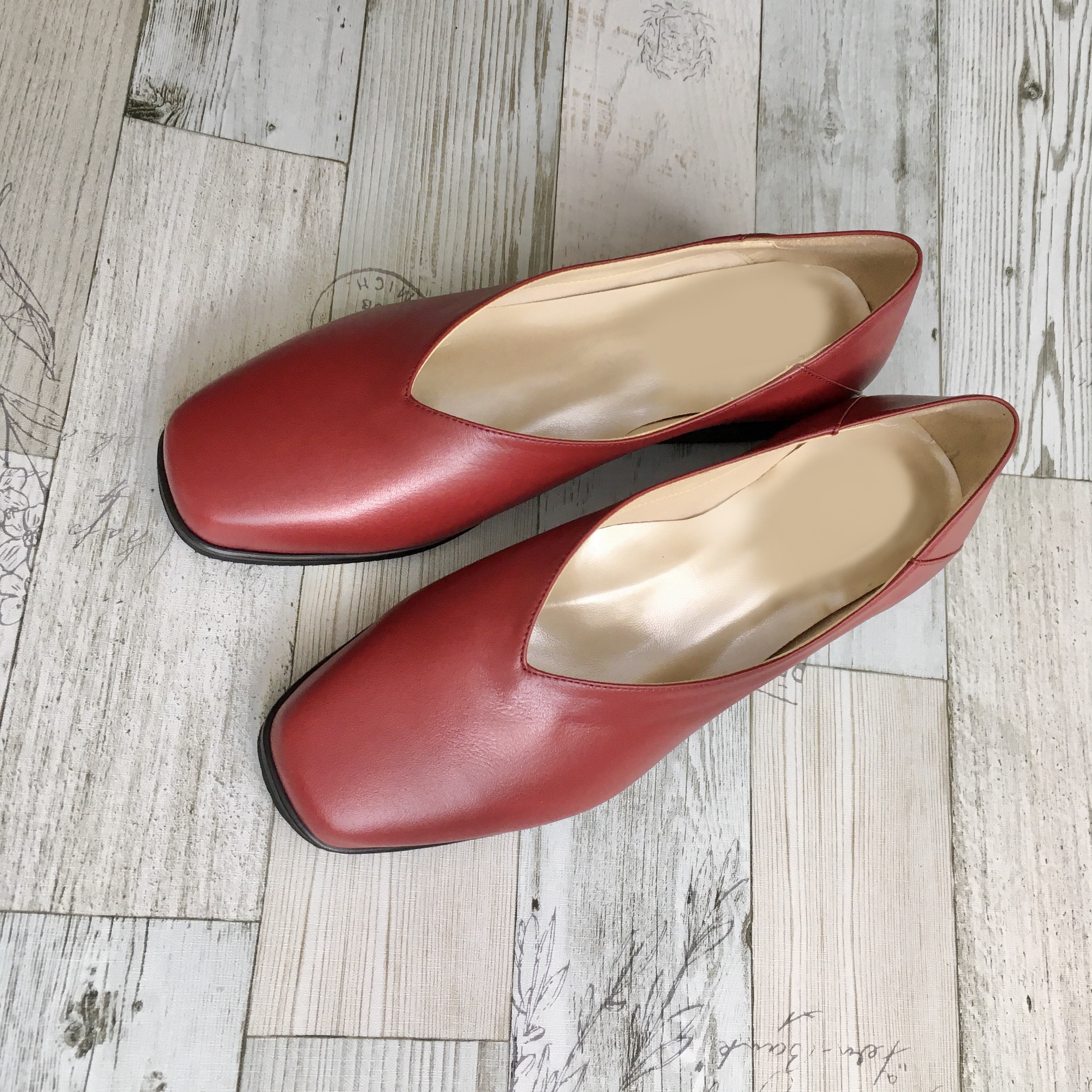 スクエアトゥバブーシュスリッポン