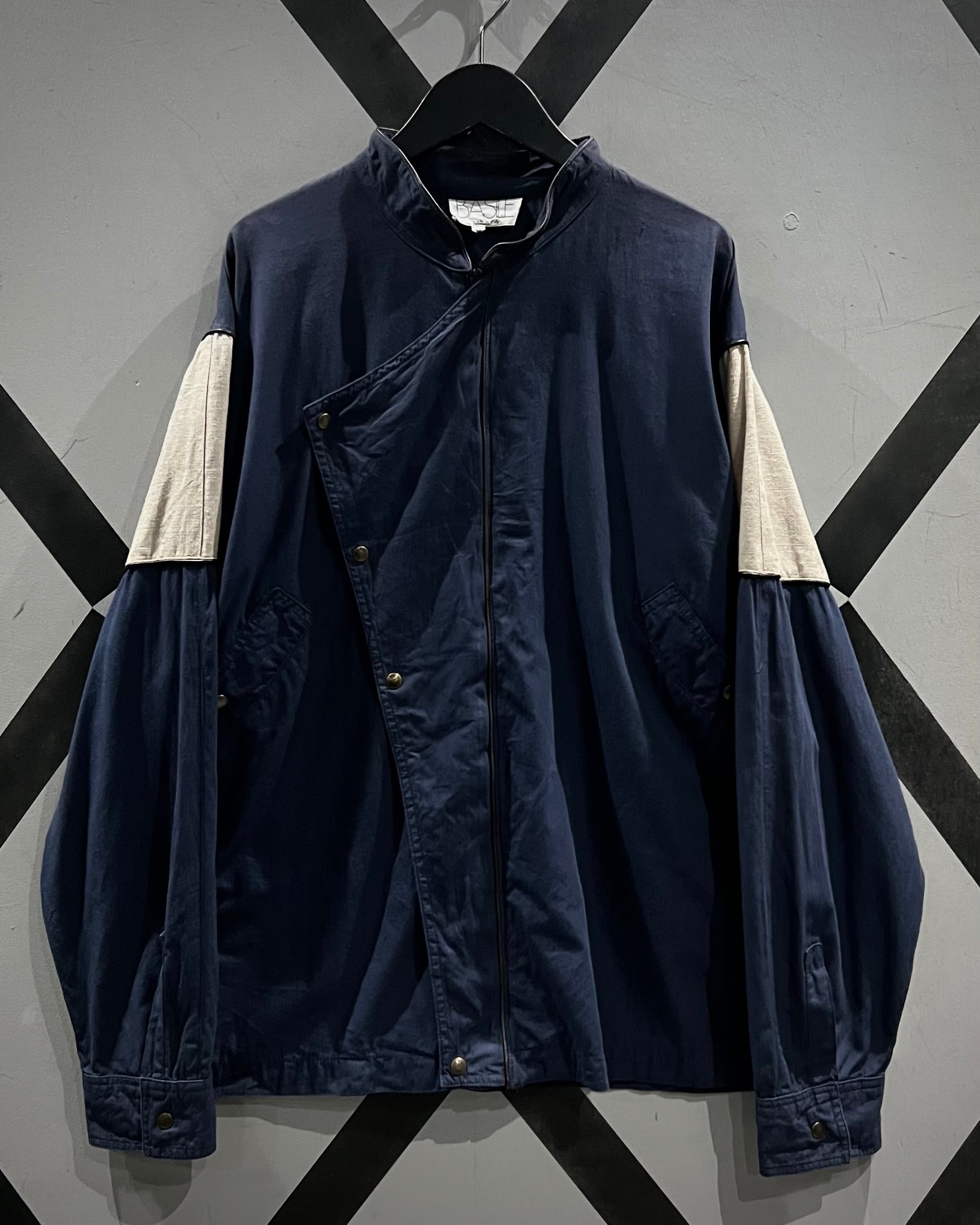 X VINTAGE】“変形” Gimmick Euro Vintage Loose Zip Up Cotton Jacket