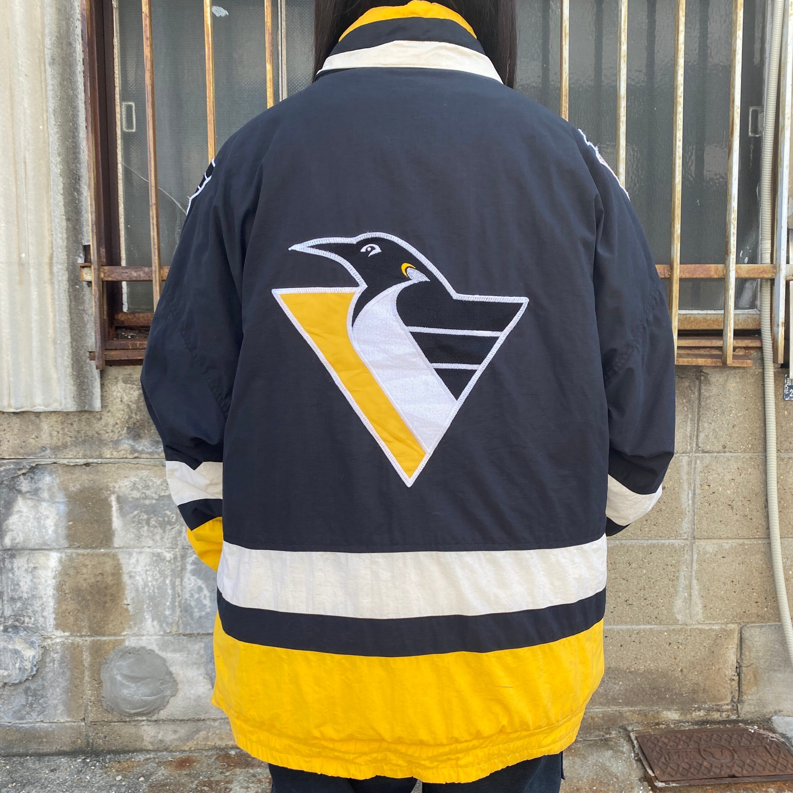 オフィシャル NHL ピッツバーグ・ペンギンズ チームロゴ 刺繍 中綿 