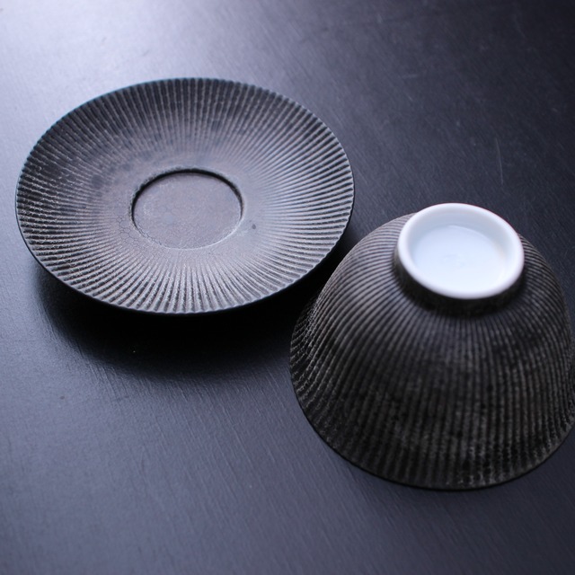 AS 李荘窯　ムーンサーフェイス　しのぎ小煎茶C/S