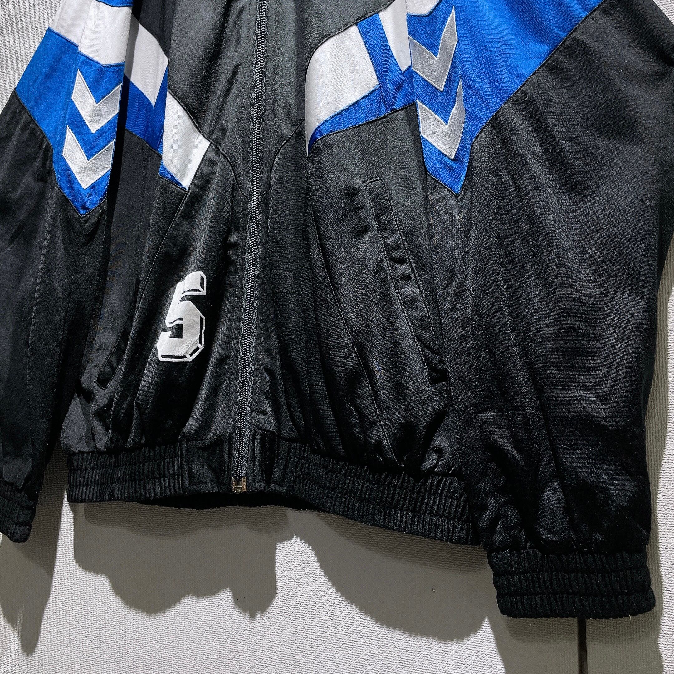 1990s ” hummel ” Cross panel combinations design vintage loose track jacket