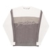 YARDSALE / CHENILLE SCRIPT KNIT WHITE/BROWN/TAN