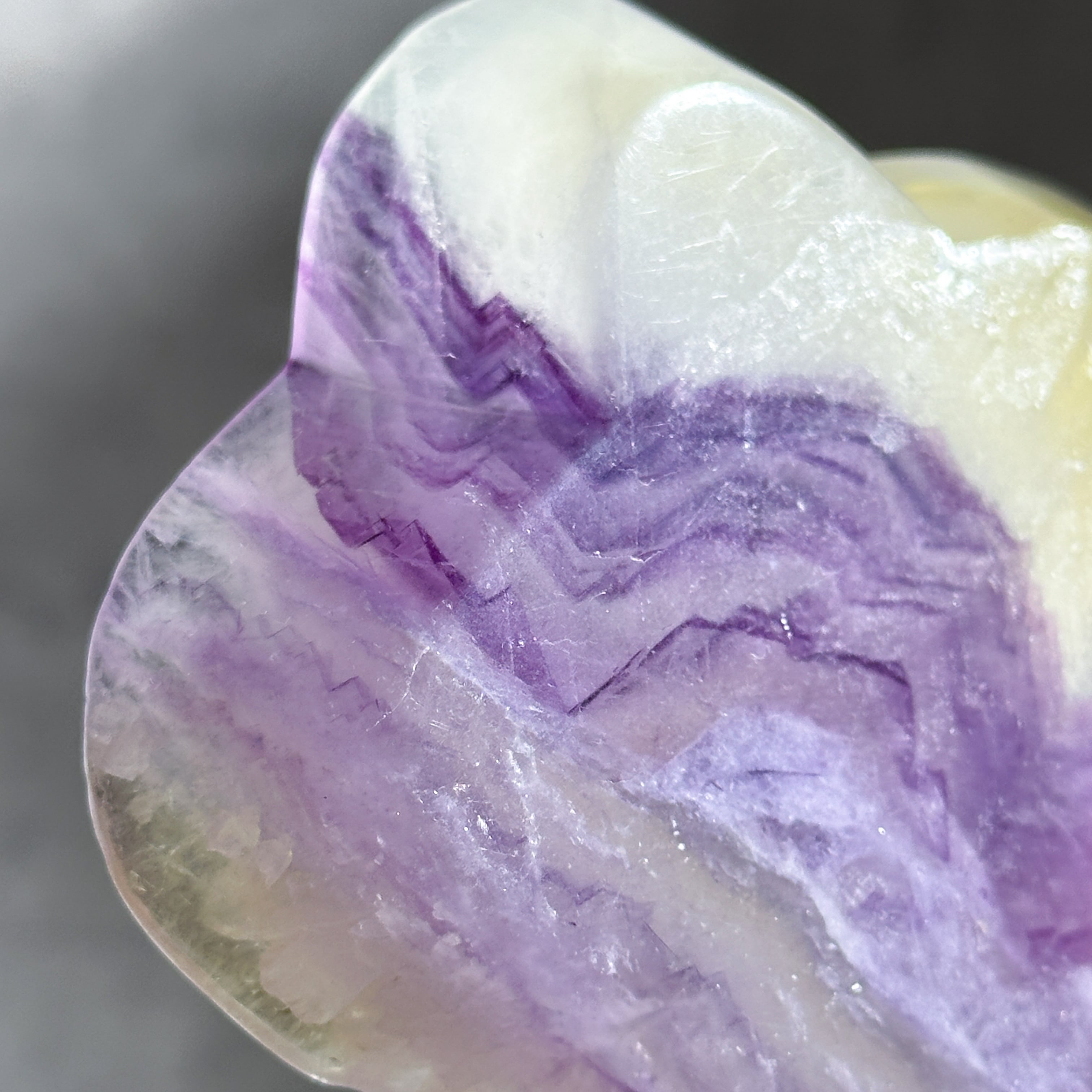 レインボーフローライト花型のうつわ04◇ RainbowFluorite ◇天然石