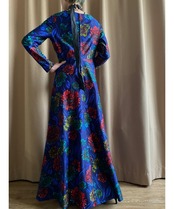 floral pattern import maxi dress-3897-12