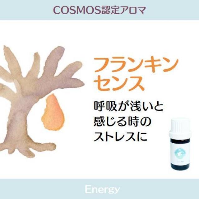 COSMOS認定精油　フランキンセンス精油　5ml　(オーガニック:COSMOS Certified)　和名「乳香」　古代エジプトを連想させる香り　　質の高い芳香