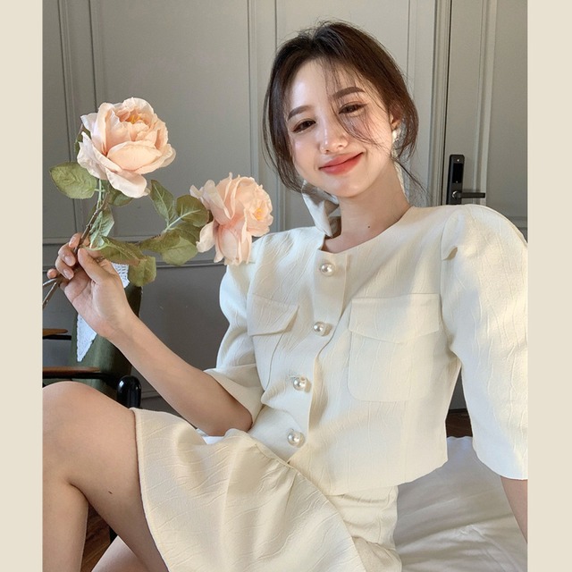 薄手スタイルスリーブジャケット レディースサマールーズショート 夏物 スーパーモール37533438705