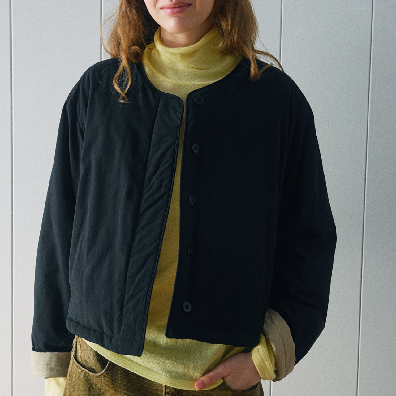 No Collar Jacket T3728