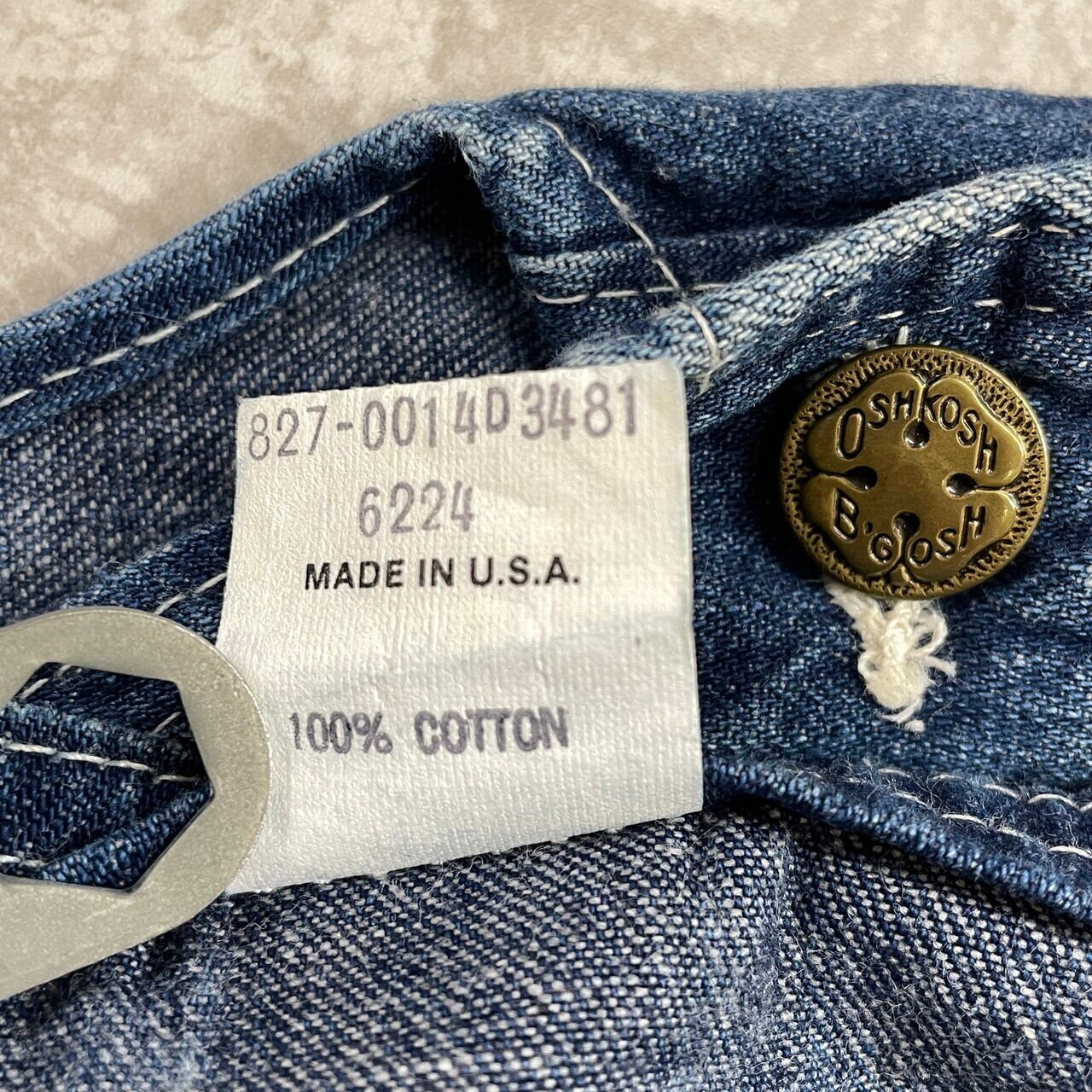 kids】80年代 USA製 OSHKOSH オシュコシュ デニム ジャンパースカート
