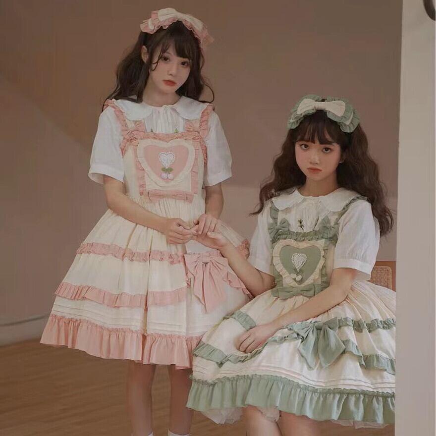 ジャンパースカート ふわふわ かわいい ハート ふぁっしょん｜SEASONZ