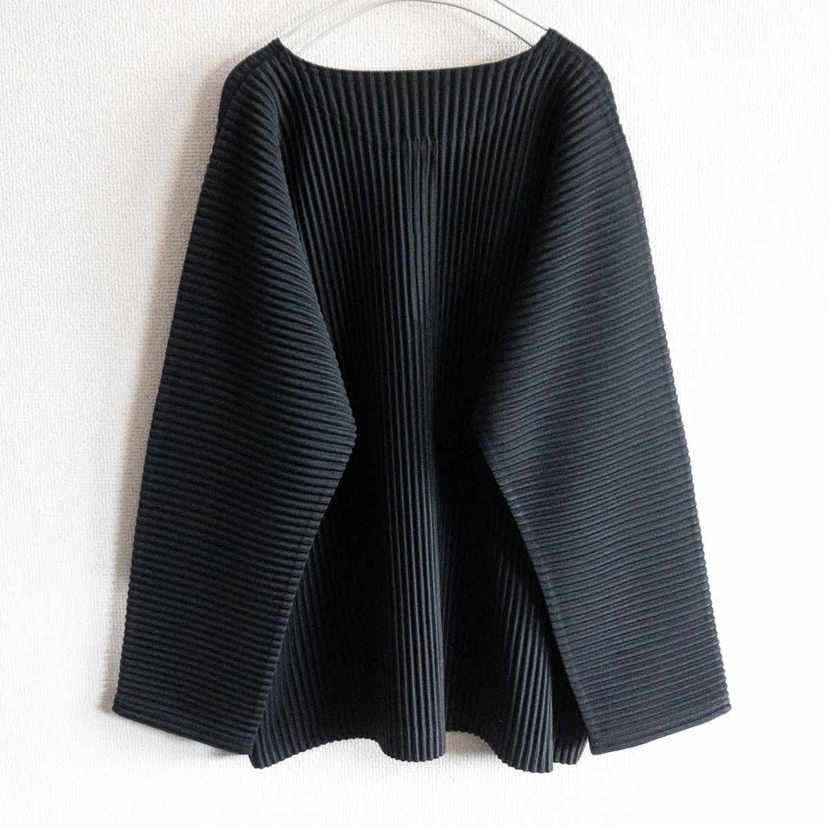 ISSEY MIYAKE】美品ニットカットソーブラック