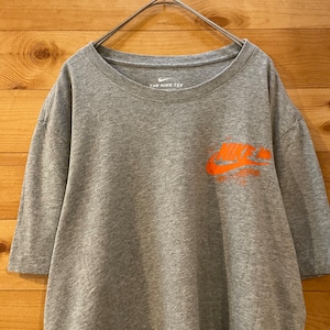 【NIKE】バックプリント Tシャツ ワンポイントロゴ L ナイキ スウッシュ us古着