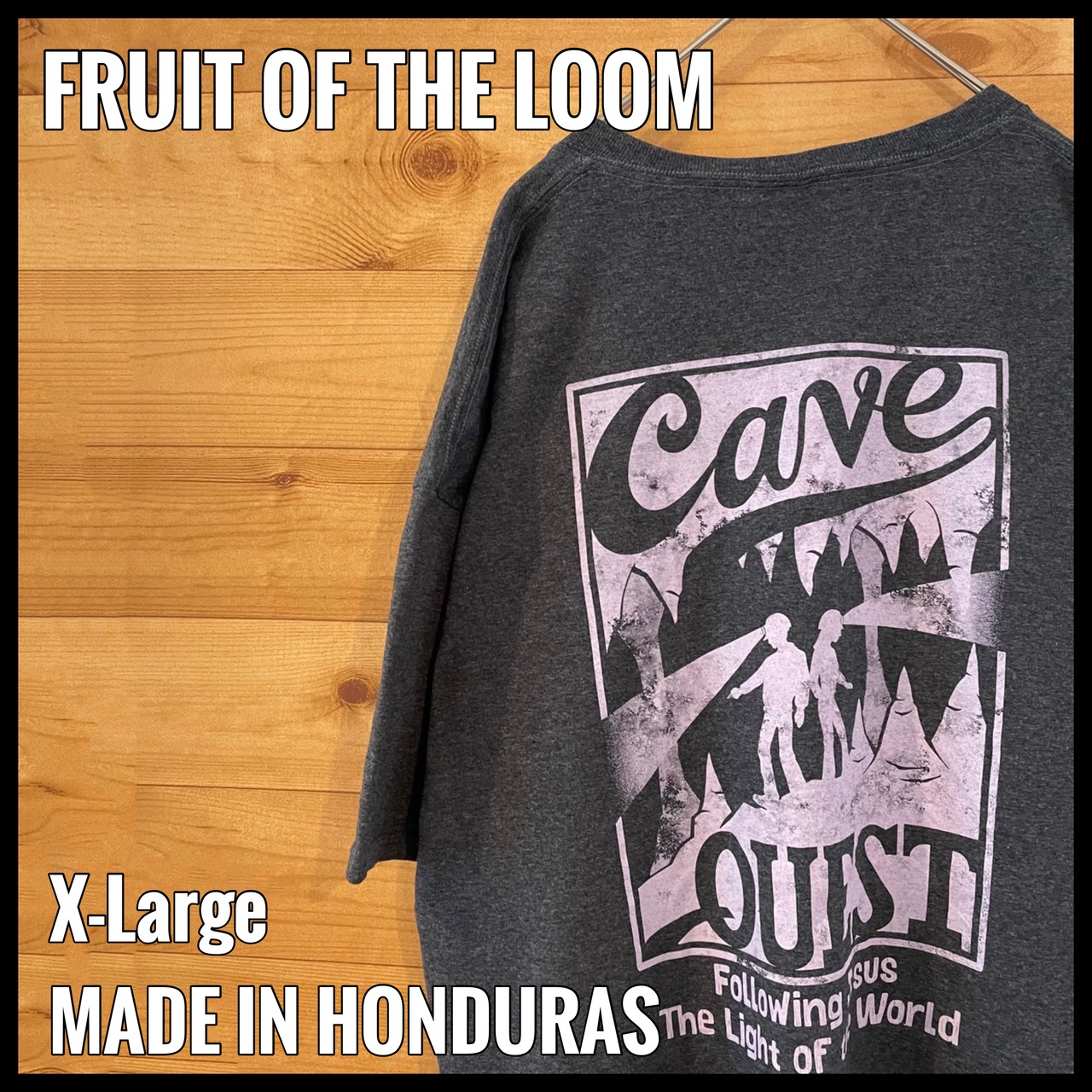 【FRUIT OF THE LOOM】CaveQuest Tシャツ ゲームアプリ XL ビッグサイズ US古着 アメリカ古着