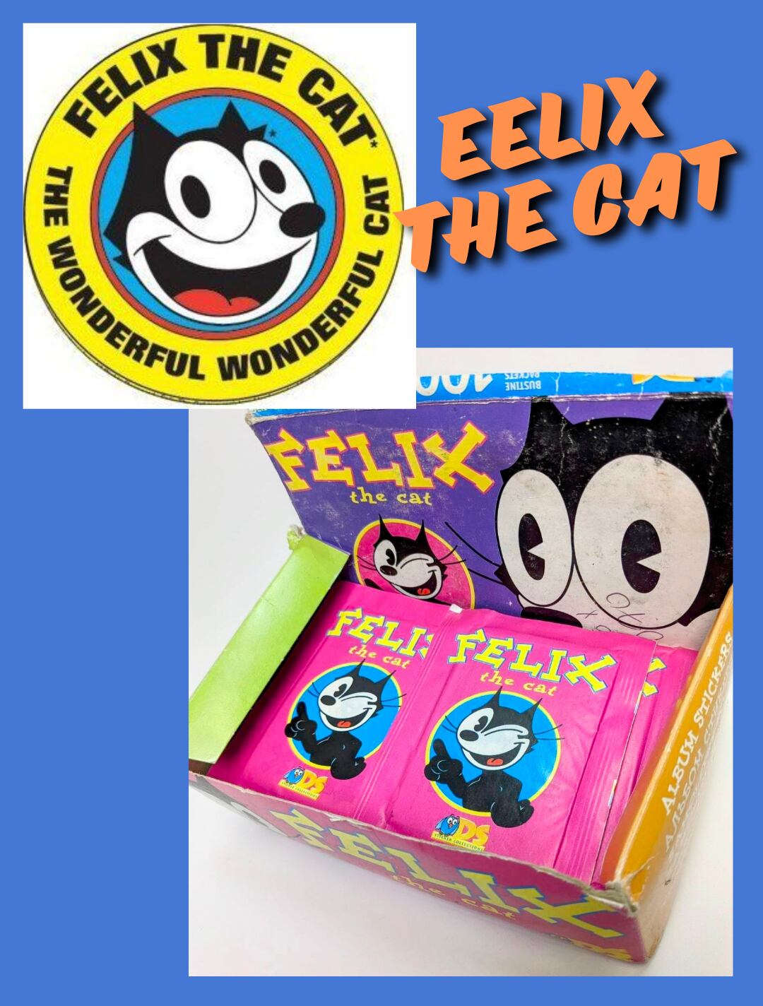 【送料無料！】VINTAGE トレーディングカード・ステッカーコレクション 単品【フィリックス（Felix the Cat)】〚アメリカン雑貨 アメトイ〛