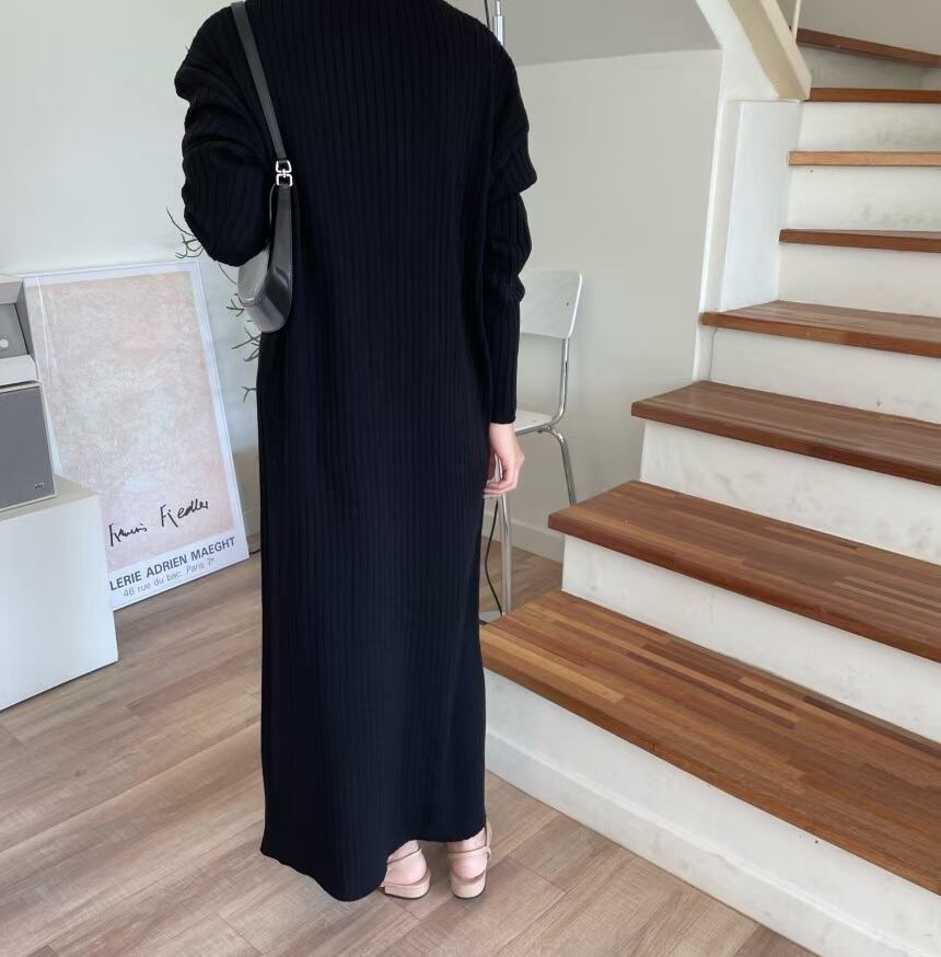 襟付きニットワンピ AJ1079-811