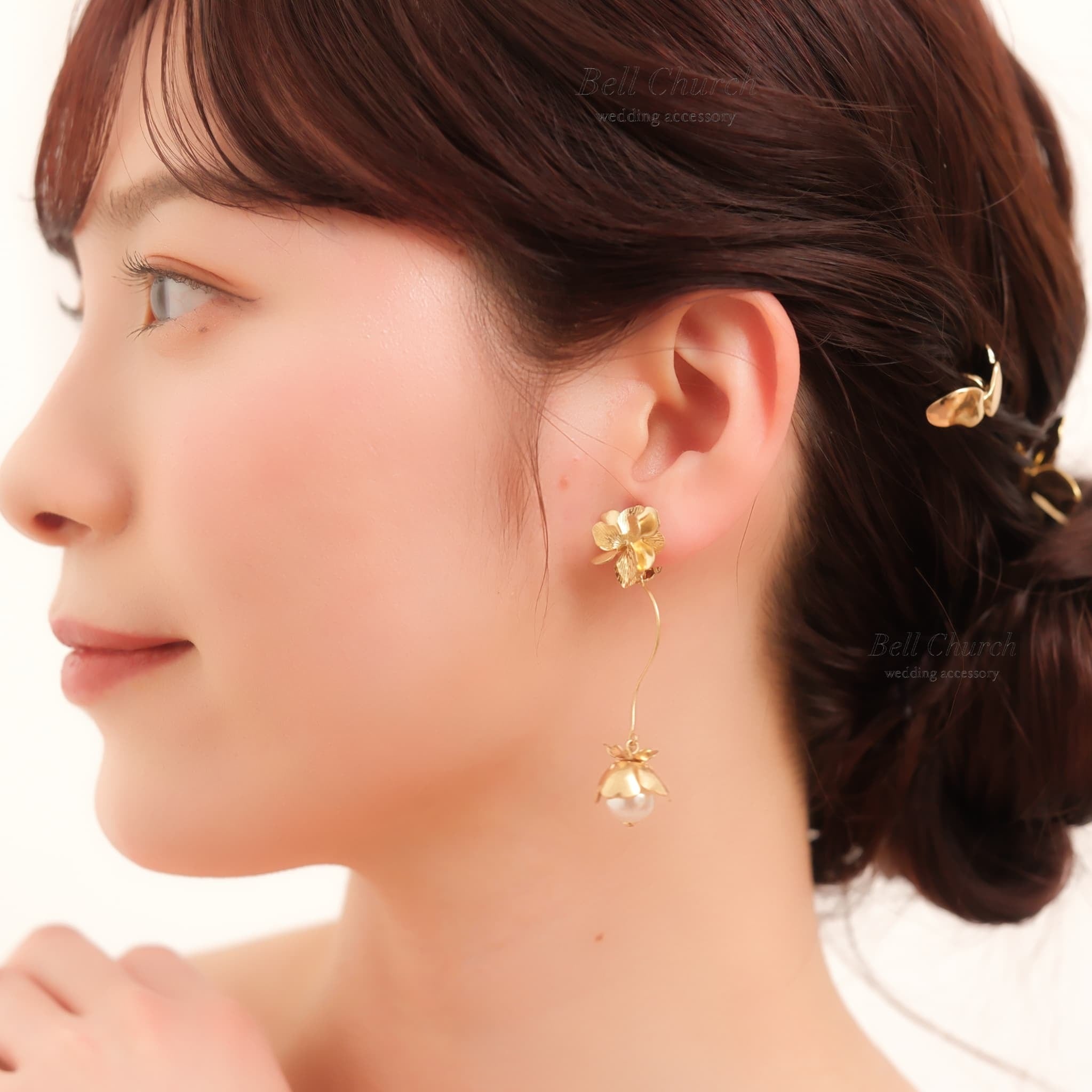 ウェディング ピアス イヤリング｜ニッケルフリー ロングピアス 揺れる