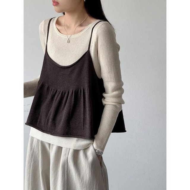peplum bustier & ribbed tee set