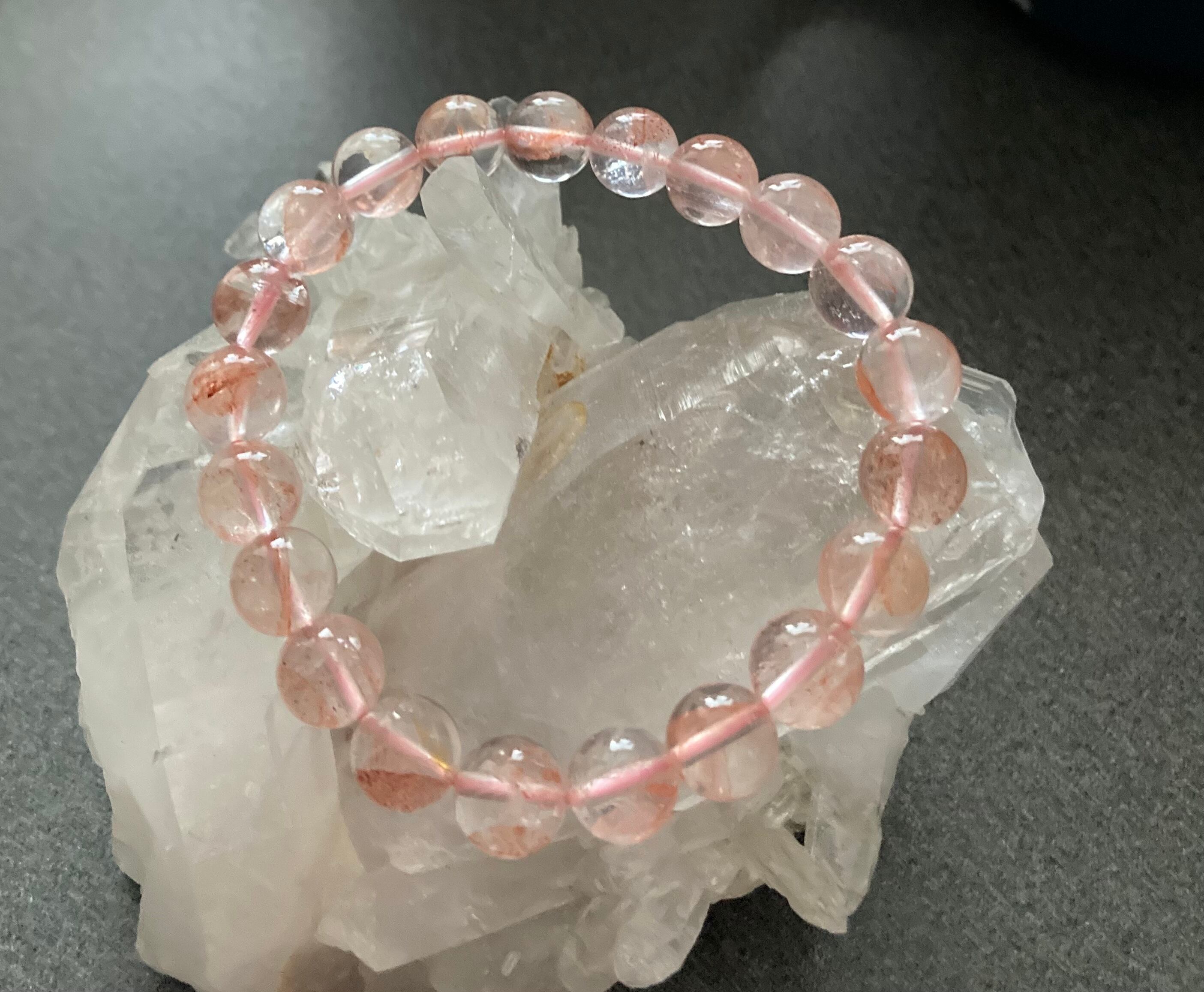 ピンクライモナイトインクォーツ ブレスレット | 天然石 GAIA 