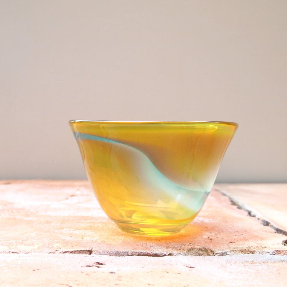 中野雄次(吹きガラス) 焼け色の器-2