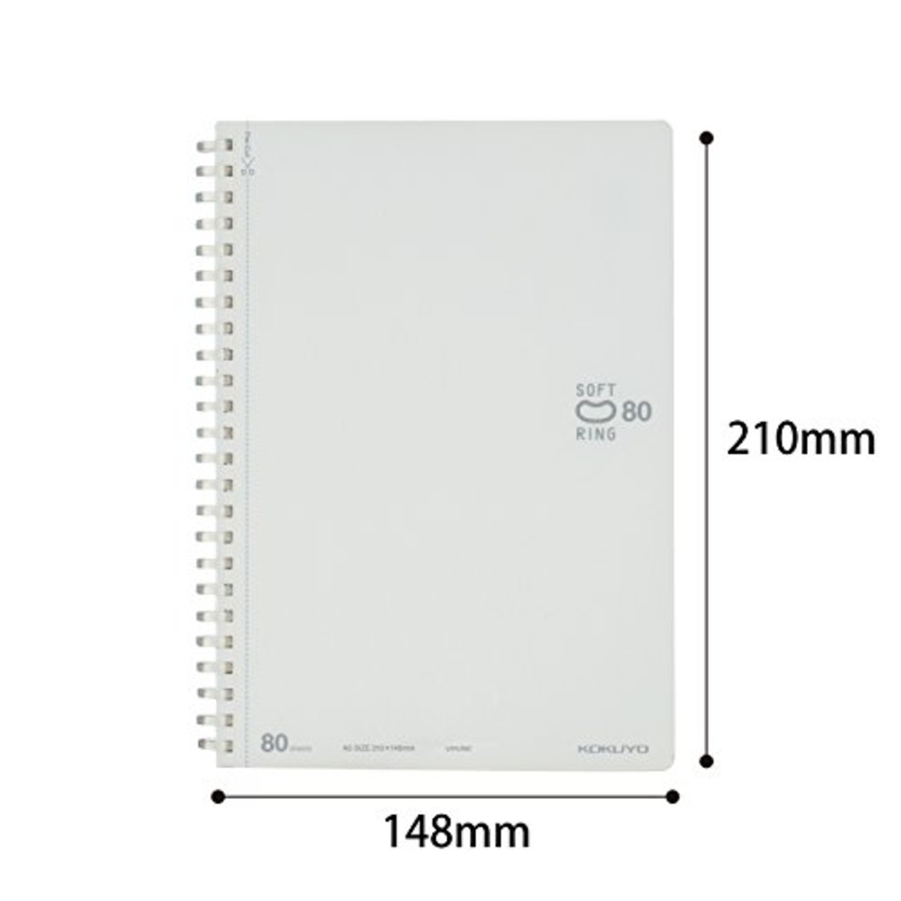 コクヨ(KOKUYO) ノート ソフトリング 80枚 A5 無地 ス-SV338W-W ホワイト