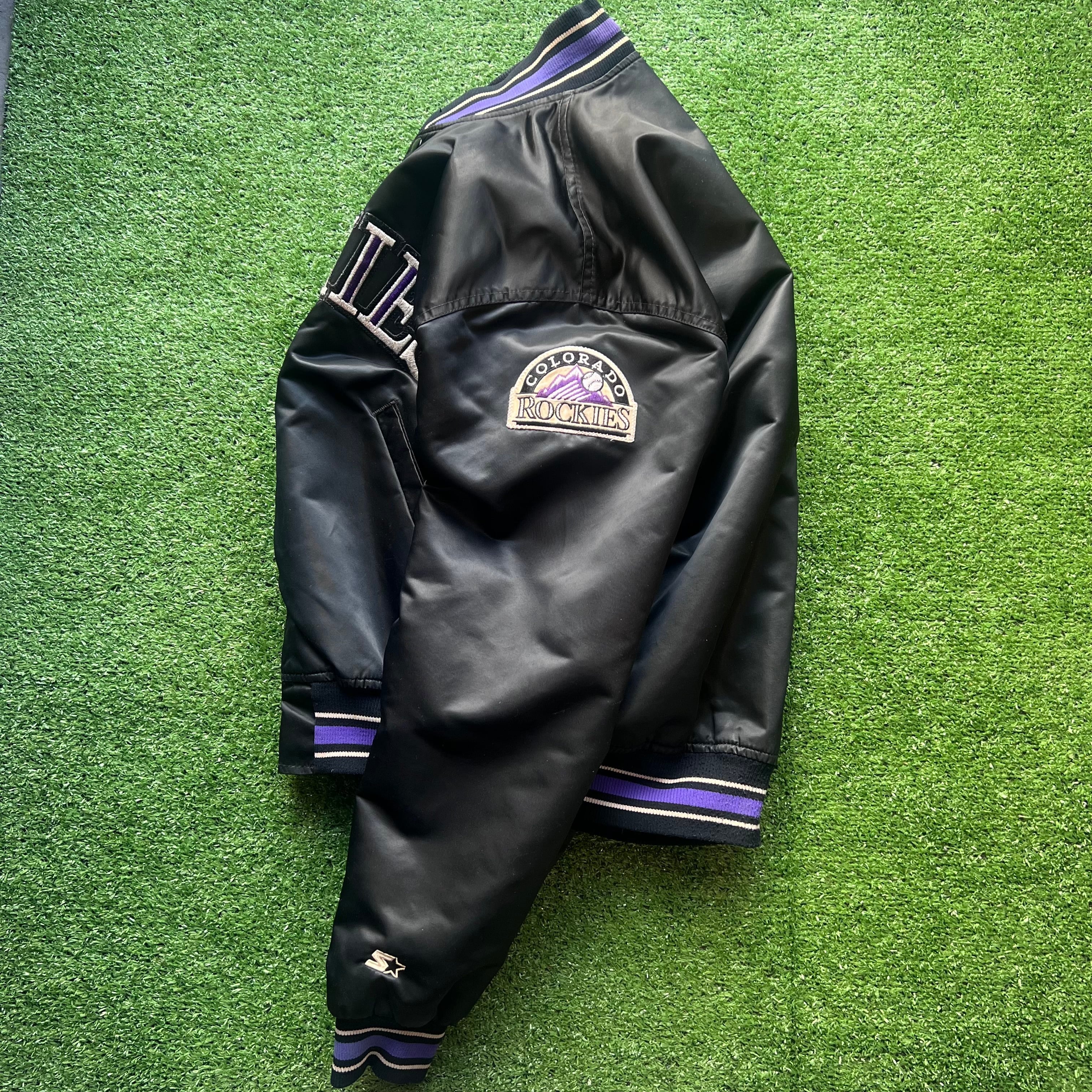 【90s】STARTER MLB コロラド・ロッキーズ スタジャン Lサイズ MLB 90s USA製 コロラド・ロッキーズ スタジャン | 古着屋 SATO-サト-