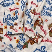 CAPTAIN SANTA キャプテンサンタ アロハサンタ柄 英字 総柄 BD 長袖シャツ サイズ L /ホワイト×マルチ