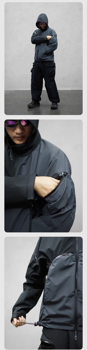 NOSUCISM 26AW 「絡」 アーチジッパー マルチポケット 2.5Lジャケット