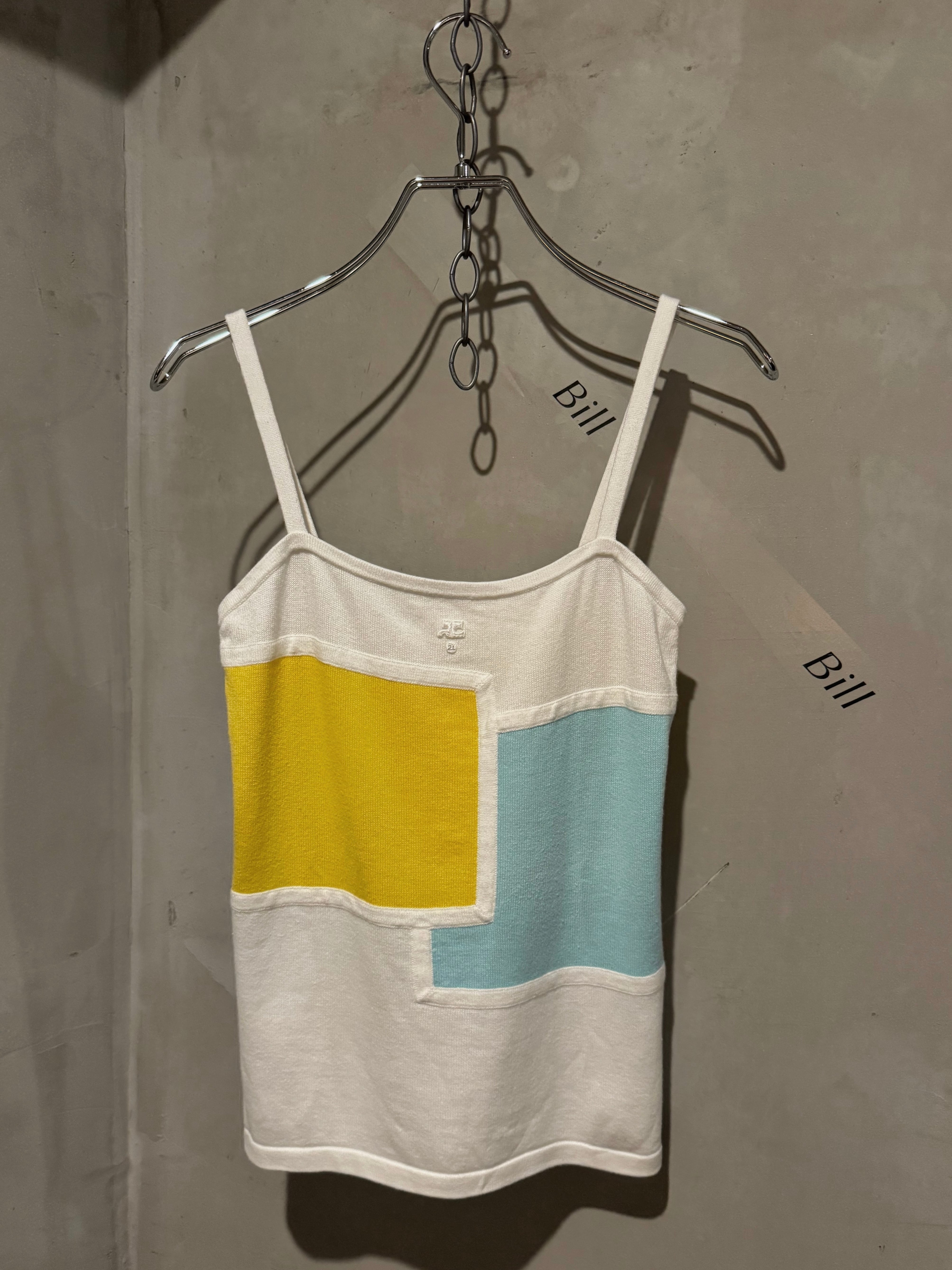 Courrèges 100%cotton logo knit camisole