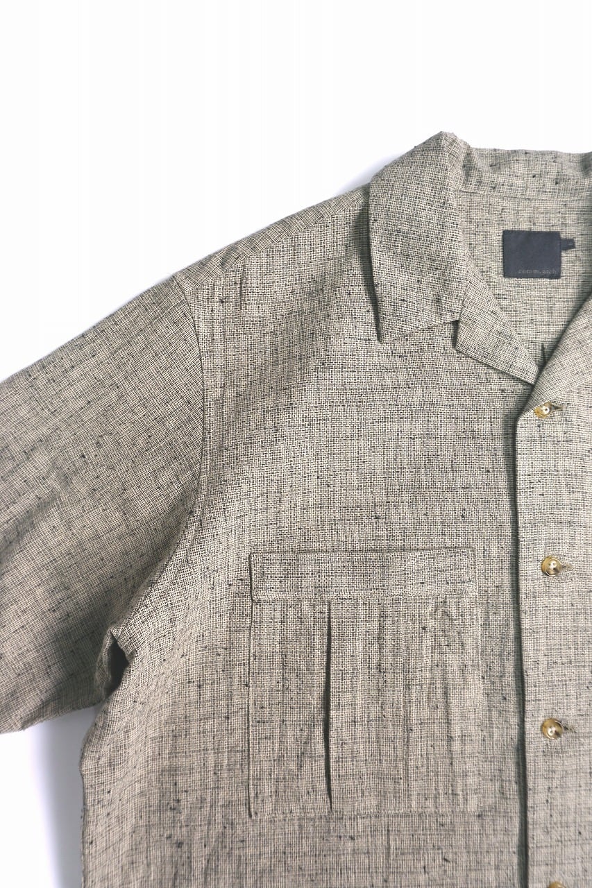 Nepped Check Open Collar Shirt