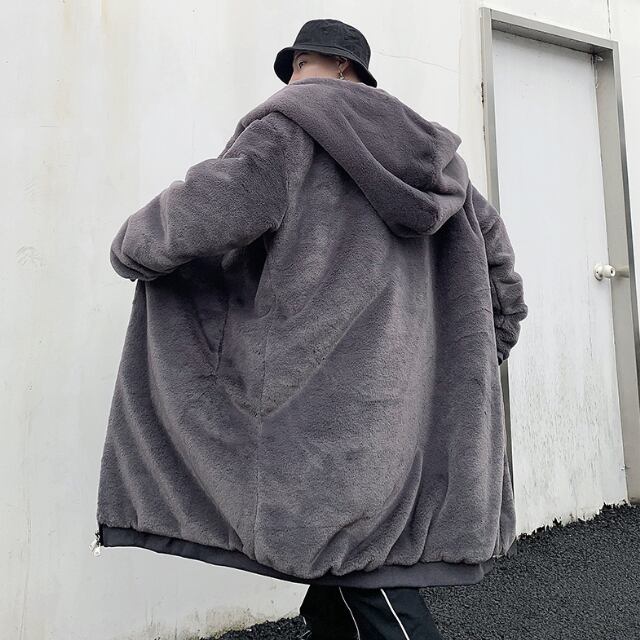 マリナリナルディ　カシミア混　襟ファーコート大きいサイズ23(2XL相当）