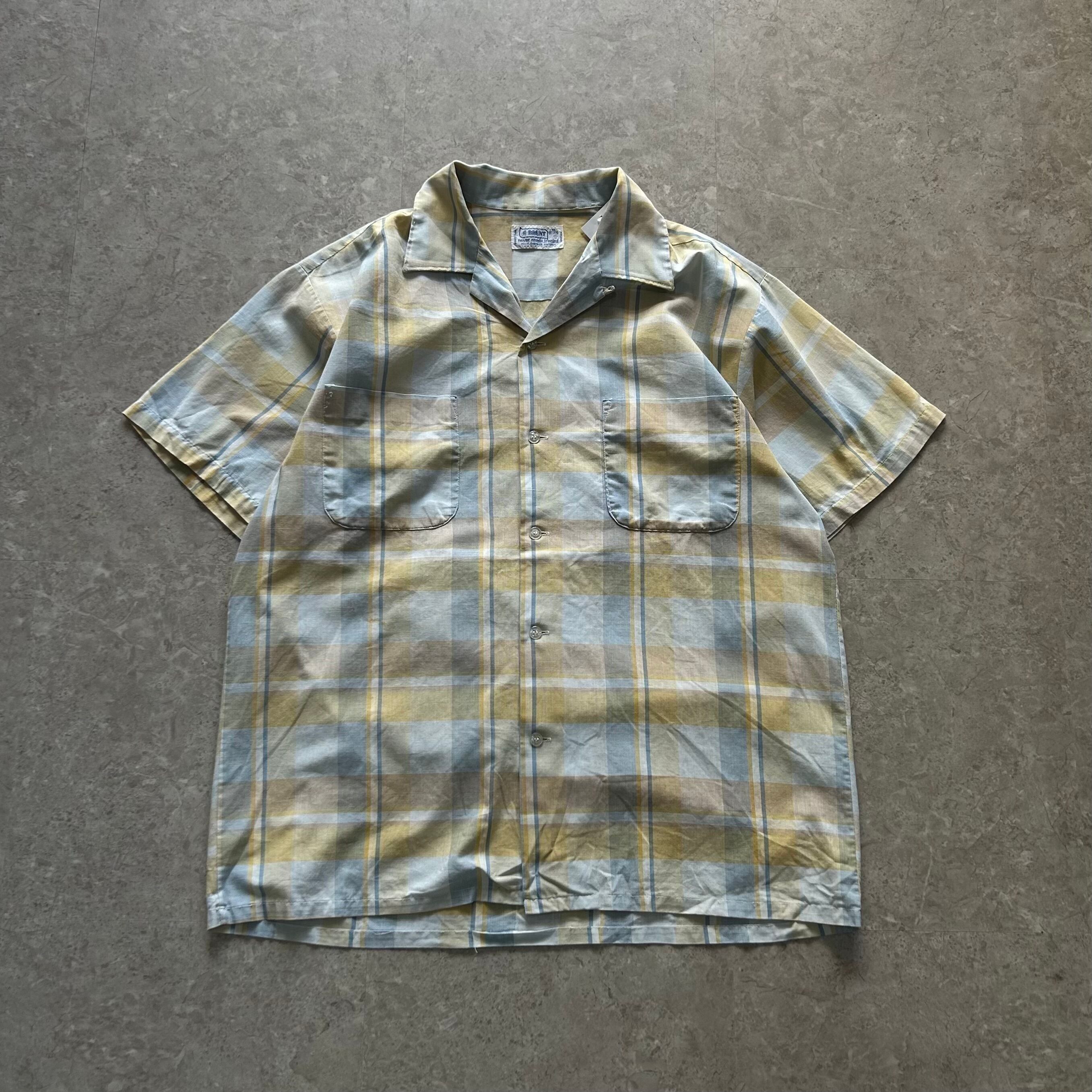 〜70s BRENT check pattern open collar shirt【仙台店】