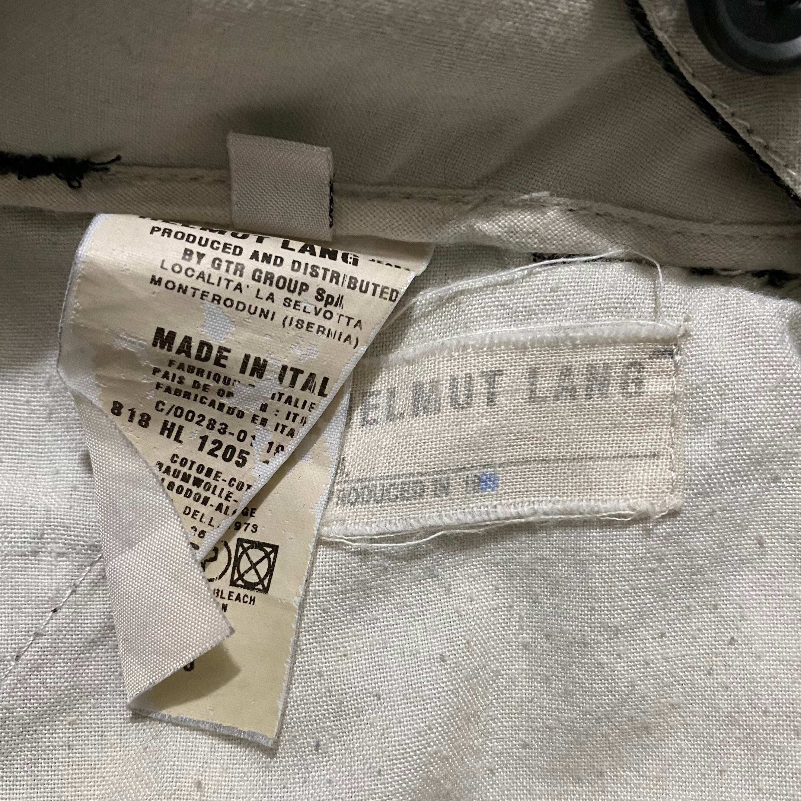 archive vintage 1999's HELMUT LANG black moleskin cargo pants