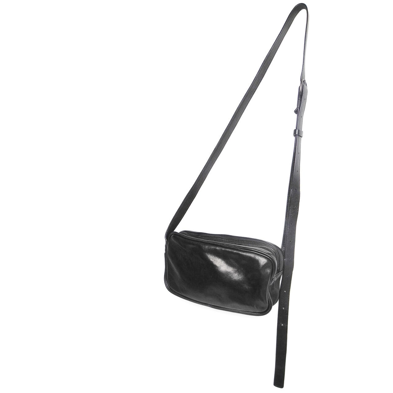 203ABG02 Leather shoulder bag 'double zip' ショルダーバッグ