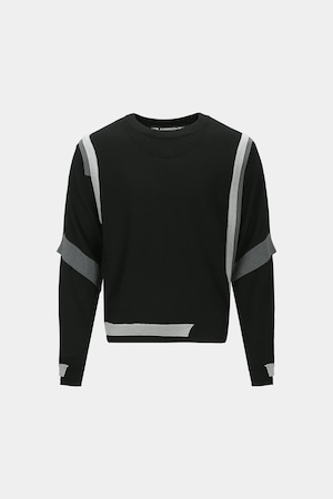 [ANDERSSON BELL] LAYERED CREWNECK SWEATER atb1334m(BLACK) 正規品 韓国ブランド 韓国通販 韓国代行 韓国ファッション ANDERSSONBELL アンダーソンベル ADSB 日本 店舗