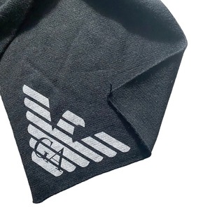 EMPORIO ARMANI EA7 black knit scarf