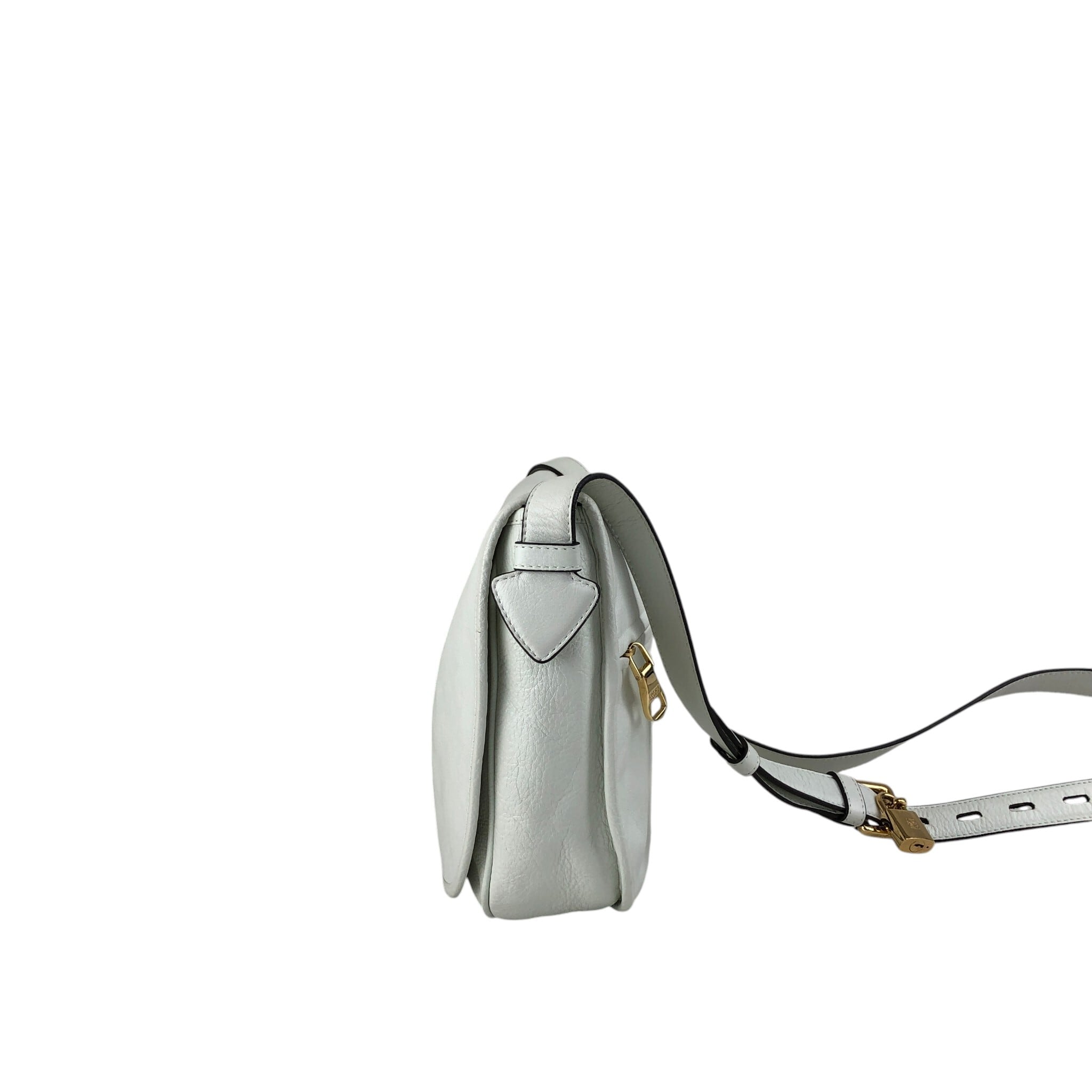 LOEWE ロエベ ヘリテージ ショルダーバッグ ホワイト ホワイト レザー