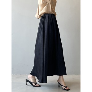 サテン ドレープロングスカート 10016