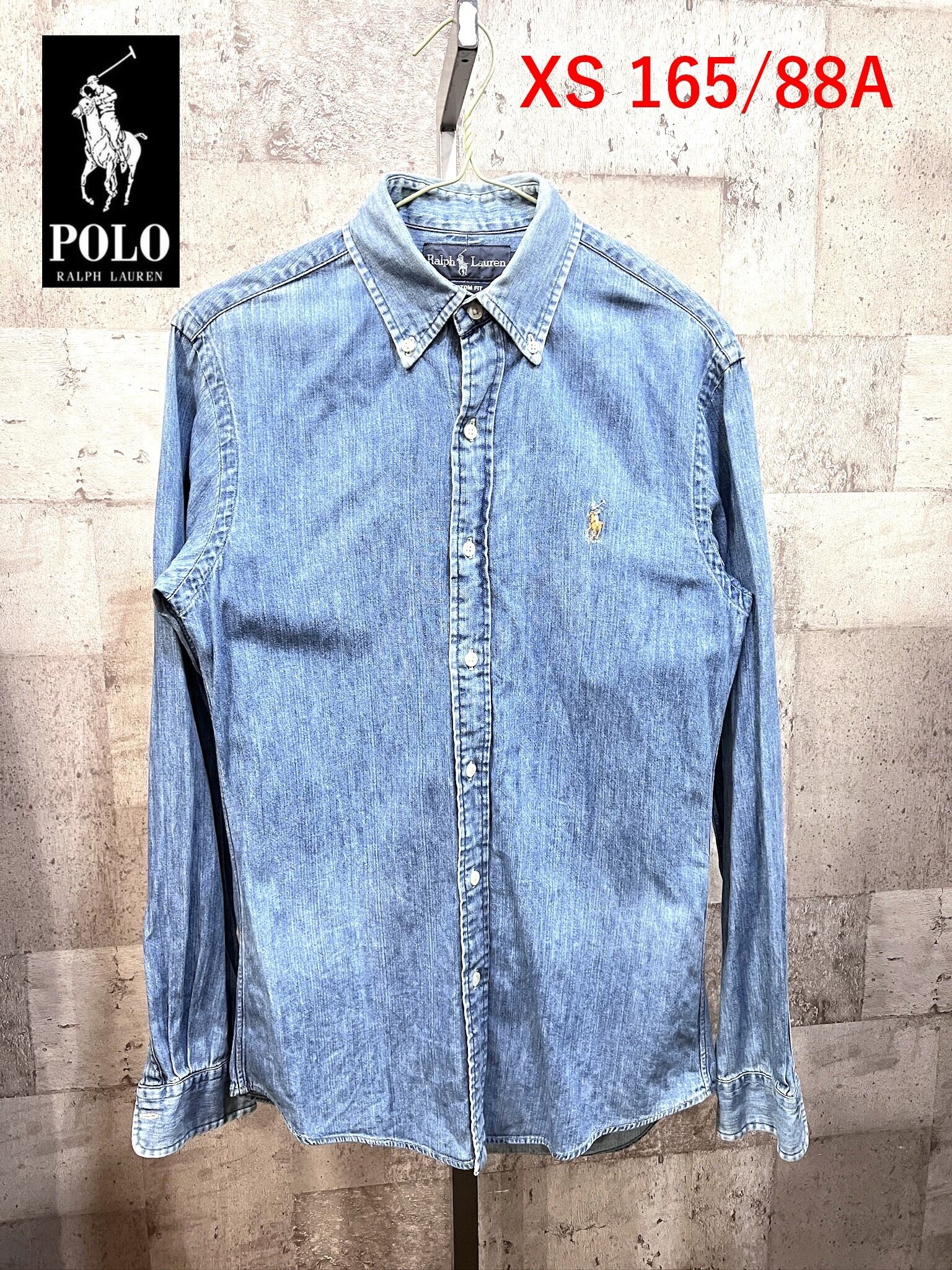 ラルフローレン 正規品 ボタンダウン デニムシャツ XS ポロ POLO