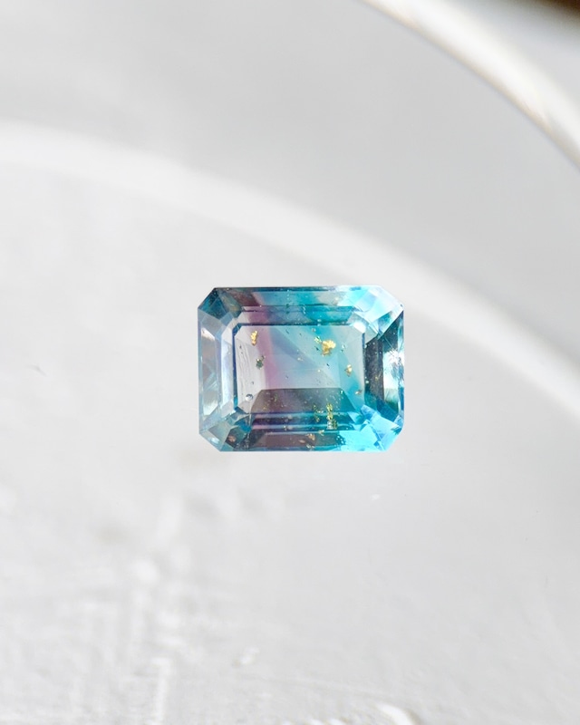 オクタゴン 10×8mm #77【硝子の宝石】箔入蓄光