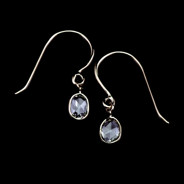 Rosecut diamond earrings / Oval