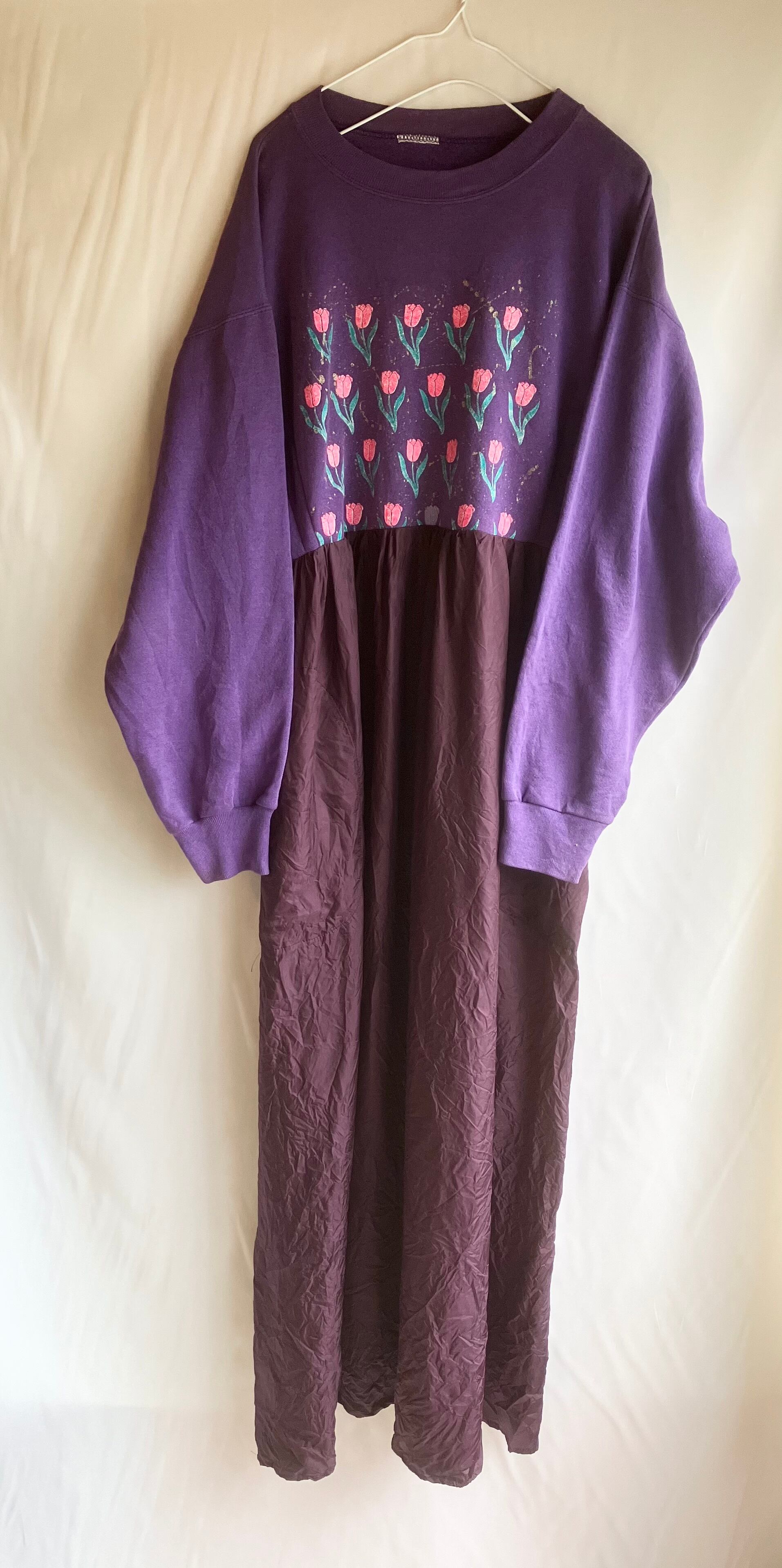 potto リメイクワンピース　宇宙飛行士　異素材　切替　ロングワンピース potto リメイクワンピース 宇宙飛行士 異素材 切替 ロングワンピース