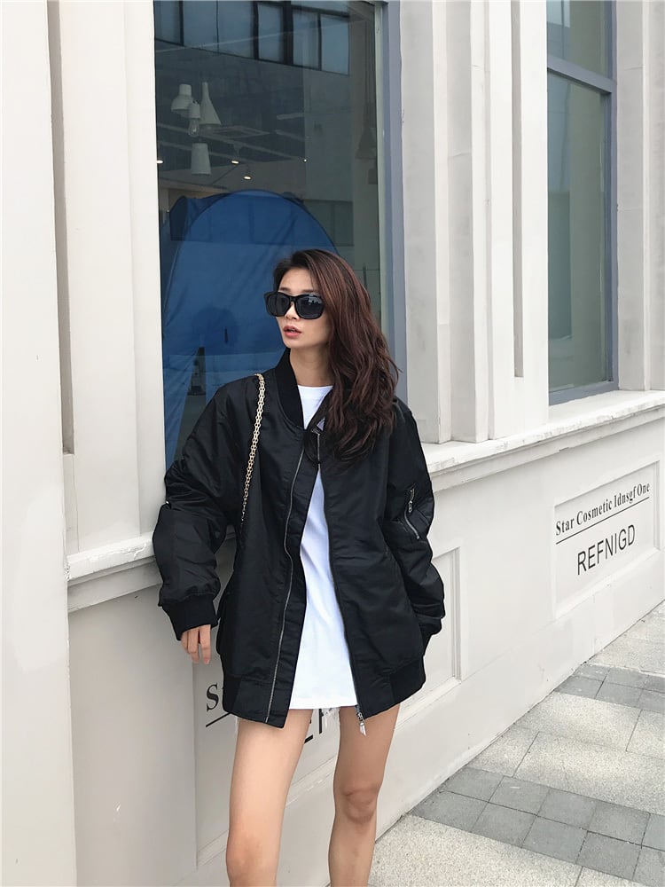 ブルゾン トレンド Ma 1 ボンバージャケット レディース レディースブルゾン ジャンパー 春 秋 冬 ブルゾン レディース ジャケット アウター ブルゾン 春秋 韓国ファッション カジュアル メンズライク クール 大人カッコイイ アーミーグリーン ブラック Viento