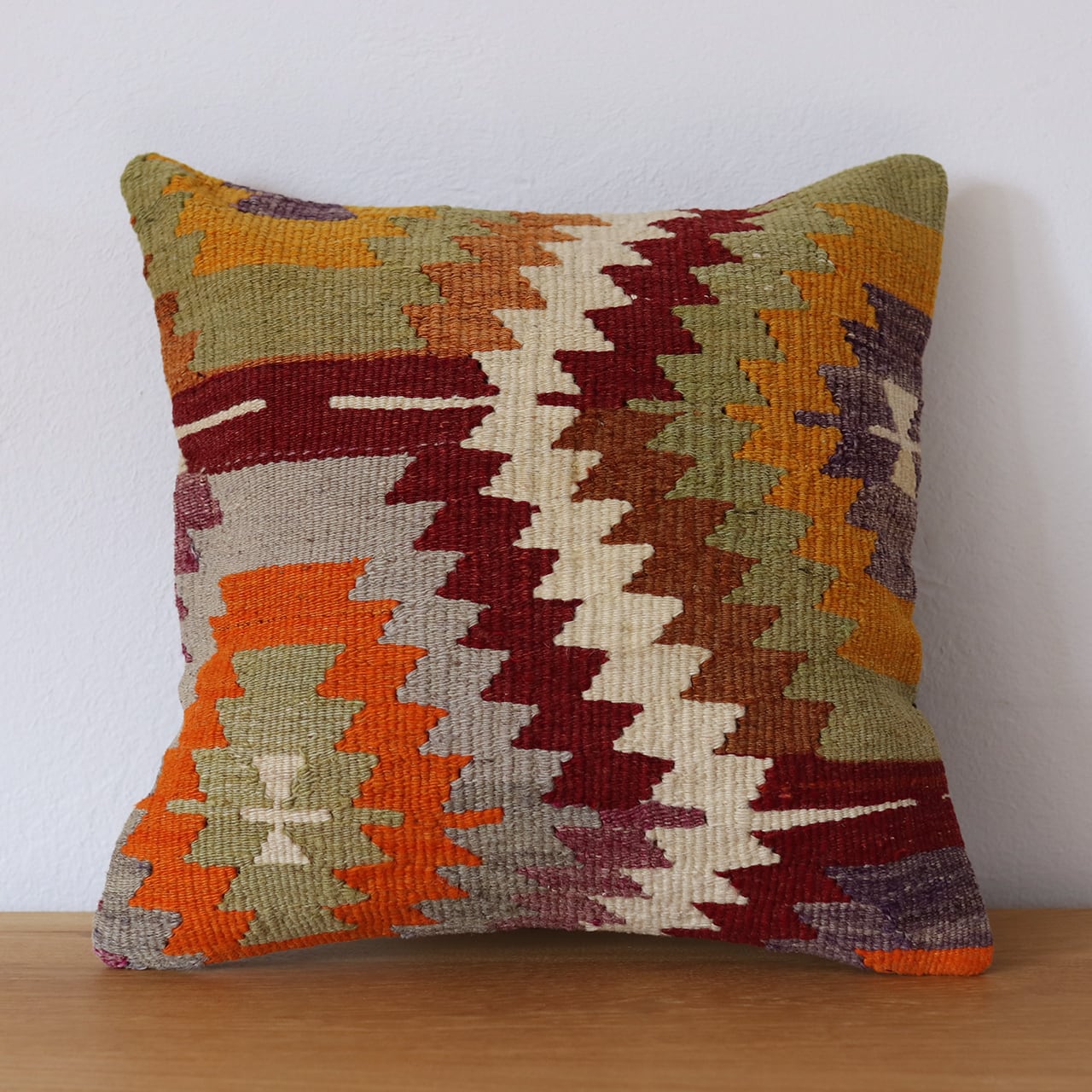 クッションカバー】オールドキリム／一点もの／40cm×40cm／クッション