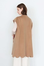 AMICA・kids SUPER120 WOOL SCALLOPED GILET 2色展開