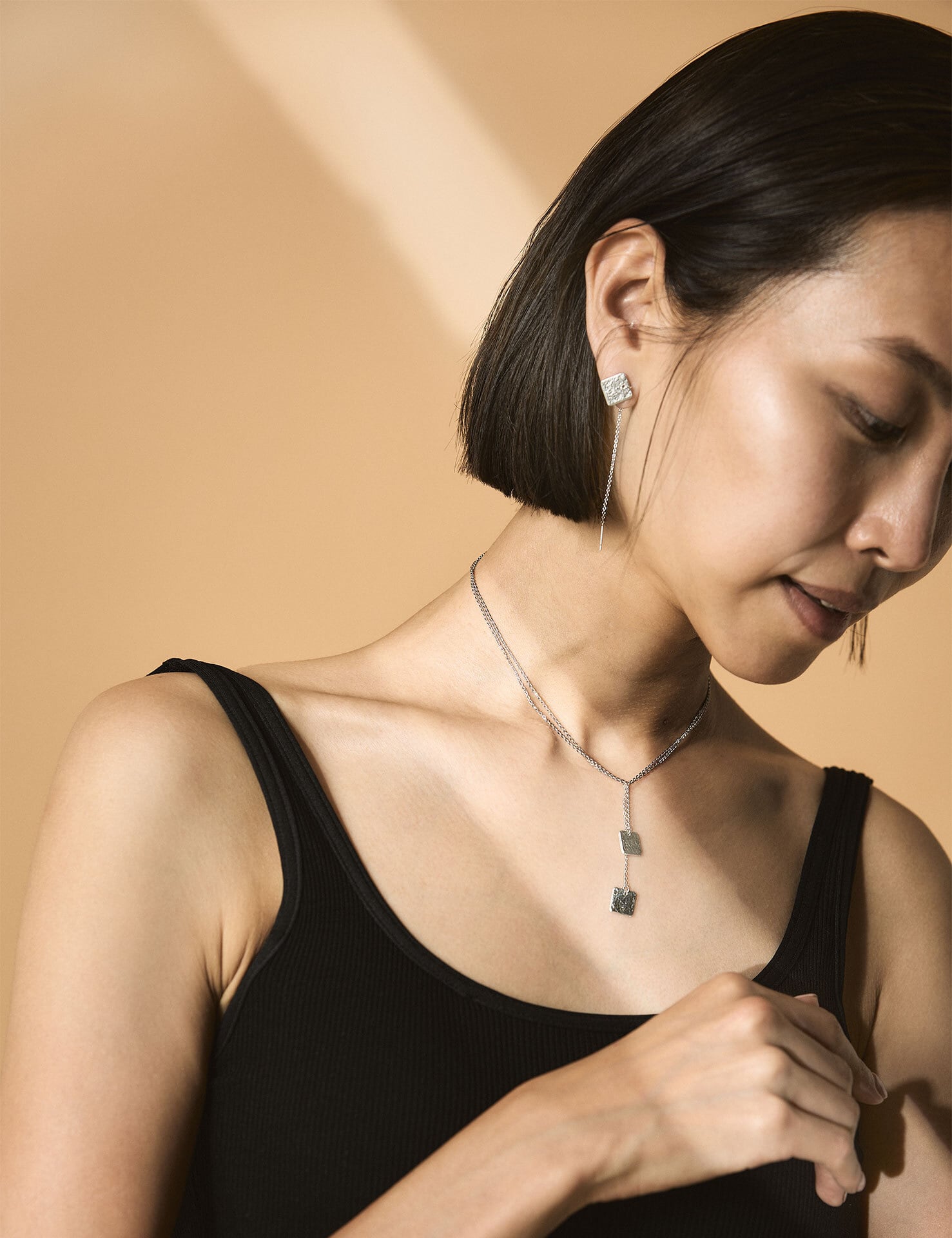 TIN BREATH ピアス 10x10mm シルバー | NAGAE+公式オンラインストア