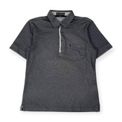 THE SCOTCH HOUSE スコッチハウス 鹿の子 半袖 ポロシャツ S/ダークグレー ブラック系 メンズ 三陽商会